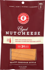 PARMELA CREAMERY: Aged Nutcheese Sharp Cheddar Style Sliced, 7 oz