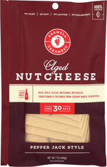 PARMELA CREAMERY: Aged Nutcheese Pepper Jack Style Sliced, 7 oz