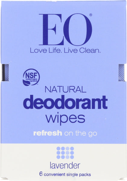 EO: Deodorant Lavender Wipes, 1 ea