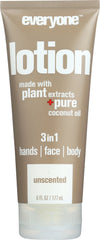 EVERYONE: 3 in 1 Lotion Unscented, 6 oz