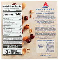 ATKINS: Day Break Snack Bar Cranberry Almond (5x1.2oz bars), 6 oz