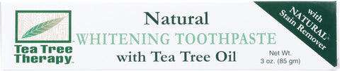 TEA TREE THERAPY: Natural Whitening Toothpaste with Tea Tree Oil, 3 oz