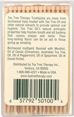 TEA TREE THERAPY: Toothpicks Mint, 100 Toothpicks