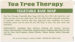TEA TREE THERAPY: Vegetable Base Soap with Tea Tree Oil, 3.9 oz