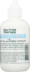 TEA TREE THERAPY: Antiseptic Cream with Tea Tree Oil and Herbal Extracts, 4 oz