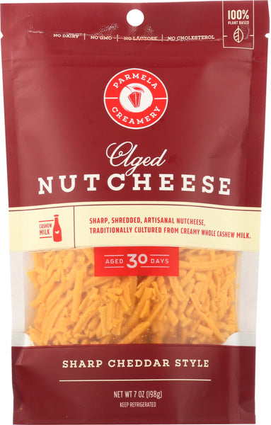 PARMELA CREAMERY: Nutchesse Shredded Sharp Cheddar, 7 oz