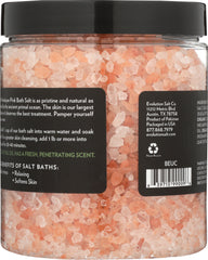 EVOLUTION SALT: Himalayan Pink Bath Salt Coarse Eucalyptus, 26 oz