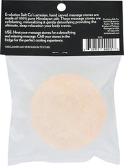 EVOLUTION SALT: Himalayan Salt Massage Stone Round Flat, 10 oz