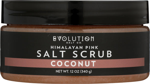 EVOLUTION SALT: Himalayan Body Salt Scrub Coconut, 12 oz