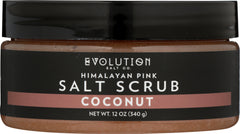 EVOLUTION SALT: Himalayan Body Salt Scrub Coconut, 12 oz