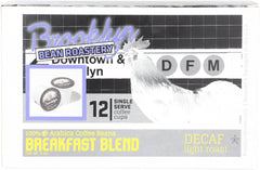 BROOKLYN BEAN ROASTERY: Coffee Single Serve Decaf Breakfast (12 pc), 5 oz