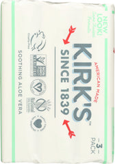 KIRKS: Aloe Vera Castile Bar Soap 3 Pack, 12 oz