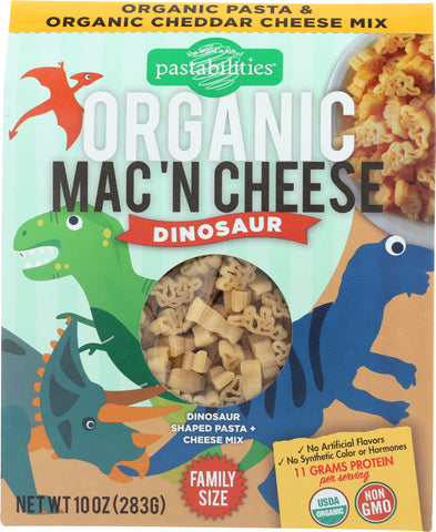 PASTABILITIES: Organic Mac & Cheese Dinosaur, 10 oz