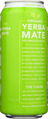 CLEAN CAUSE: Sparkling Yerba Mate Tea Lemon Lime, 16 fl oz
