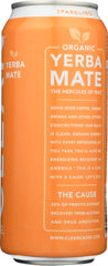 CLEAN CAUSE:  Yerba Mate Peach, 16 oz