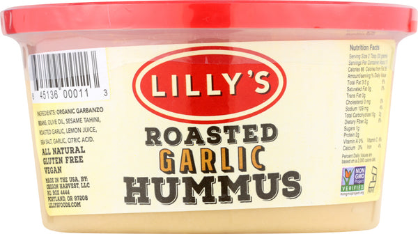 LILLY'S: Roasted Garlic Hummus, 12 oz