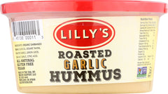 LILLY'S: Roasted Garlic Hummus, 12 oz
