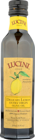 LUCINI: Olive Oil Extra Virgin Delicate Lemon, 8.5 oz