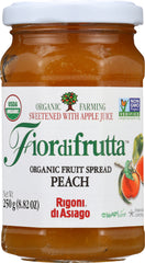 RIGONI: Fiordifrutta Organic Fruit Spread Peach, 8.82 oz