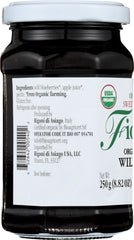 RIGONI: Fiordifrutta Organic Fruit Spread Wild Blueberry, 8.82 oz