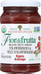 RIGONI: Fiordifrutta Organic Fruit Spread Strawberry, 8.82 oz