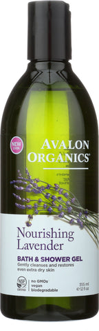 AVALON ORGANICS: Bath & Shower Gel Lavender, 12 oz