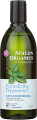 AVALON ORGANICS: Bath & Shower Gel Peppermint, 12 oz