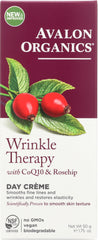 AVALON ORGANICS: Wrinkle Therapy with CoQ10 & Rosehip Day Creme, 1.75 oz