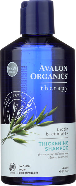 AVALON ORGANICS: Thickening Shampoo Biotin B-Complex Therapy, 14 oz