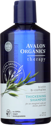 AVALON ORGANICS: Thickening Shampoo Biotin B-Complex Therapy, 14 oz