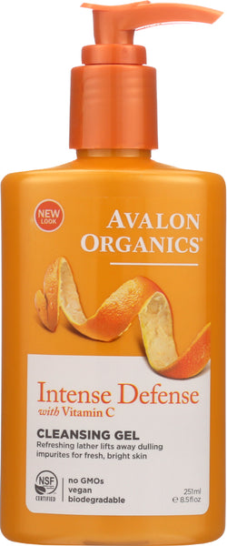 AVALON ORGANICS: Intense Defense Vitamin C Renewal Refreshing Cleansing Gel, 8.5 oz