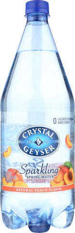 CRYSTAL GEYSER: Sparkling Spring Water Peach, 1.25 lt