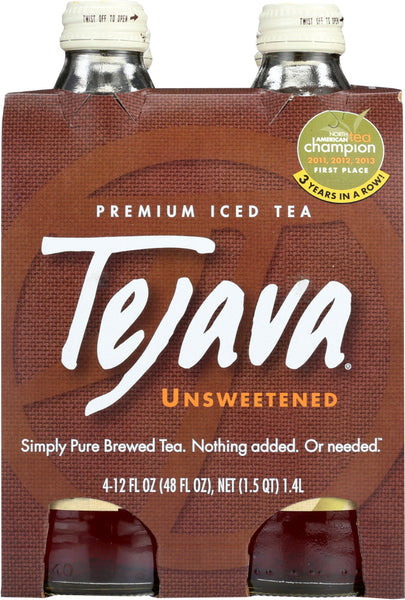 TEJAVA: Premium Iced Tea 12 oz bottles 4 counts, 48 oz