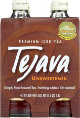 TEJAVA: Premium Iced Tea 12 oz bottles 4 counts, 48 oz