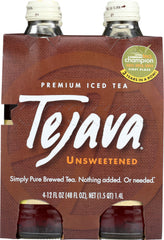 TEJAVA: Premium Iced Tea 12 oz bottles 4 counts, 48 oz