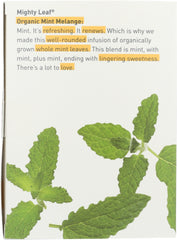 MIGHTY LEAF: Tea Mint Melange Organic, 15 bg