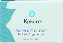 KOKORO: Balance Creme Natural Progesterone, 2 oz