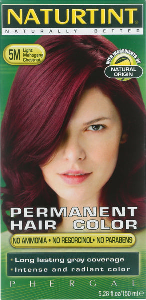 NATURTINT: Permanent Hair Color 5M Light Mahogany Chestnut, 5.28 oz