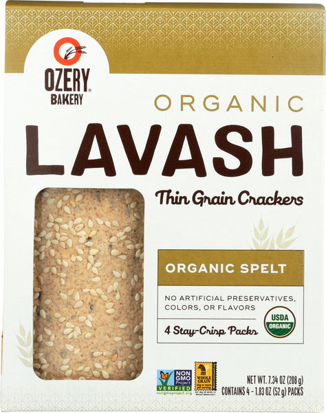 OZERY BAKERY: Cracker Organic Spelt Lavash, 7.34 oz