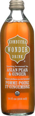 KOMBUCHA: Wonder Drink Asian Pear & Ginger, 14 oz