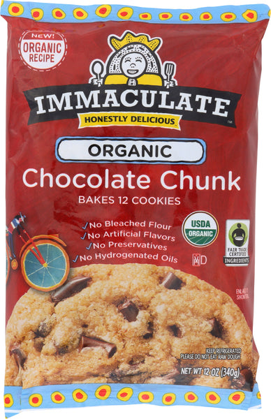 IMMACULATE BAKING: Organic Chocolate Chunk Cookie, 12 oz