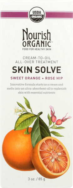 NOURISH ORGANIC: Skin Solve Cream to Oil Sweet Orange & Rose Hip, 3 oz