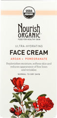 NOURISH ORGANIC: Ultra-Hydrating Face Cream Argan + Pomegranate, 1.7 oz