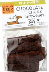 DANCING DEER: Gluten Free Chocolate Chunk Brownies, 7 oz