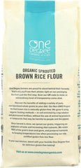 ONE DEGREE: Flour Brown Rice Sprouted Organic, 24 oz