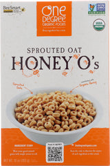 ONE DEGREE: Organic Sprouted Oat Honey O's Cereal, 10 oz