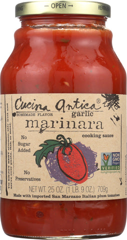 CUCINA ANTICA: Marinara Sauce Garlic, 25 oz