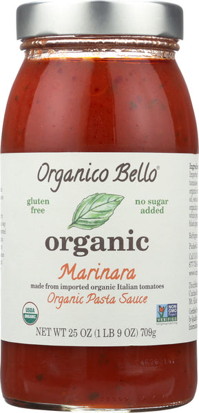 ORGANICO BELLO: Organic Pasta Sauce Marinara, 25 oz