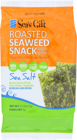 SEA'S GIFT: Roasted Seaweed Snack, .17 oz