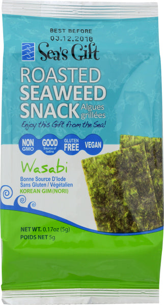 SEAS GIFT: Seaweed Roasted Wasabi Snack, 0.17 oz